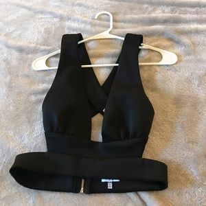 Strappy Black Crop Top